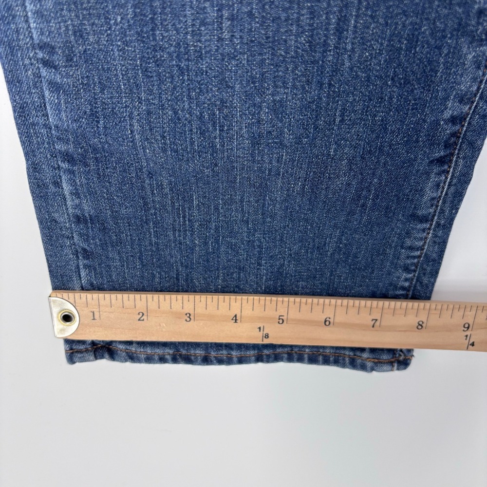 L.L. Bean Classic Fit Flannel Lined Straight Leg Jeans Womens 10 Reg Dark Wash - Picture 3 of 10